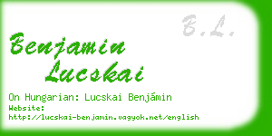 benjamin lucskai business card